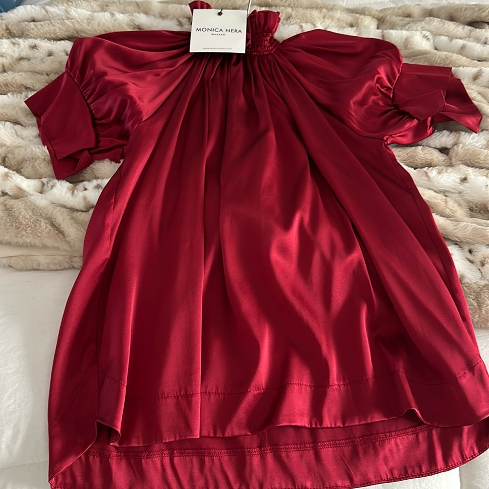 NWT Crimson Red Monica Nera blouse